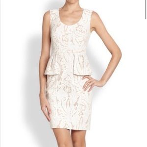 BCBGMAXAZRIA lace peplum dress, size 12